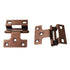 Pair Ajax Antique Copper Partial Wrap Hinges 1/4" Overlay 577-AC