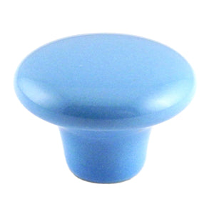 Laurey  Blue Round 1 3/8" Porcelain Cabinet Knob 01710
