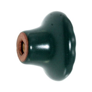 Laurey Mesa Green with Brown 1 1/2" Terra Cotta Hand Painted Cabinet Knob 03672