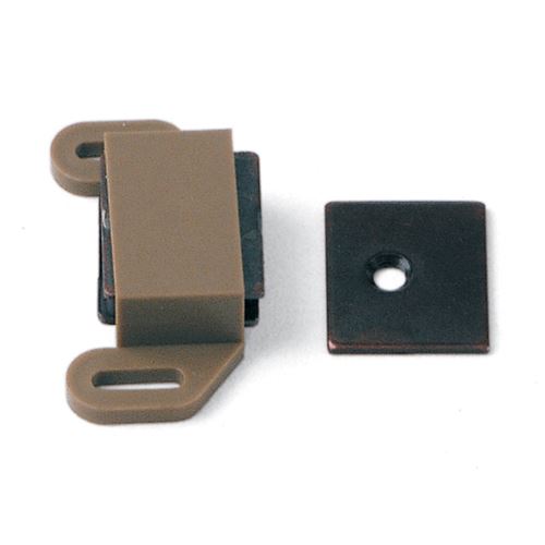 Laurey 04401 - Contraventana magnética para puerta de gabinete, color canela, plástico y metal