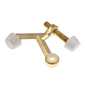 Polished Brass Hinge Pin Doorstop with White Rubber Tips Laurey Hardware 06411