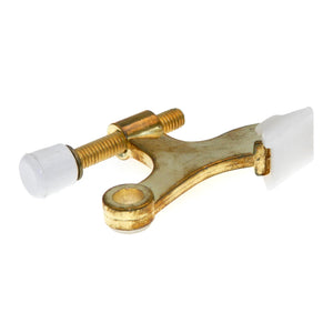 Polished Brass Hinge Pin Doorstop with White Rubber Tips Laurey Hardware 07311