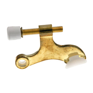 Polished Brass Hinge Pin Doorstop with White Rubber Tips Laurey Hardware 07311