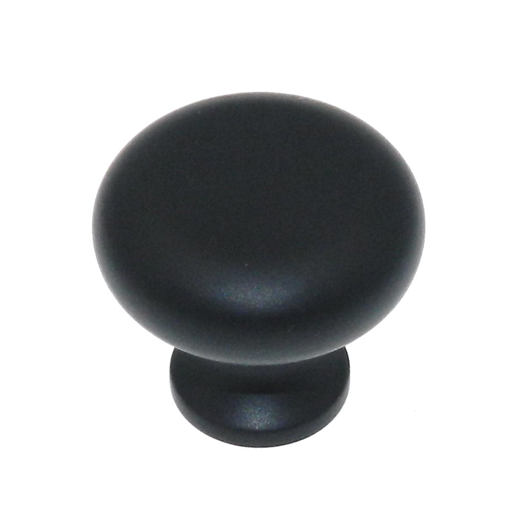 Cliffside 100-20-FB Flat Black Finished Solid Brass 3/4" Cabinet Knob Pull