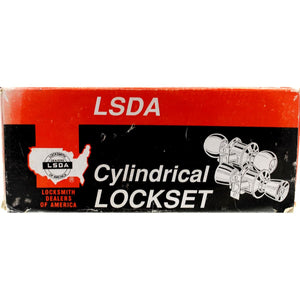 LSDA Historic Keyed Entry Lockset Door Knob Antique Brass Old Style Latch 100-AB