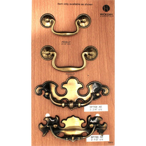 Belwith Manor House Lancaster Brass 2 1/2" (64mm) Ctr. Drawer Bail Pull P8048-LP