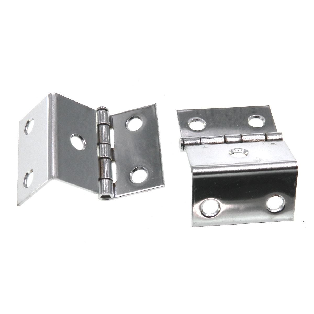 Pair Washington Chrome Face Mount Full Inset Hinges For 3/4" Flush Doors 1004-26