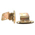 Pair Washington Vintage Polished Brass 3/8" Inset Cabinet Hinges 1015-3