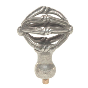 Anne at Home French Country Mai-Oui 1 1/2" Cabinet Knob Pewter Bright 1020-8