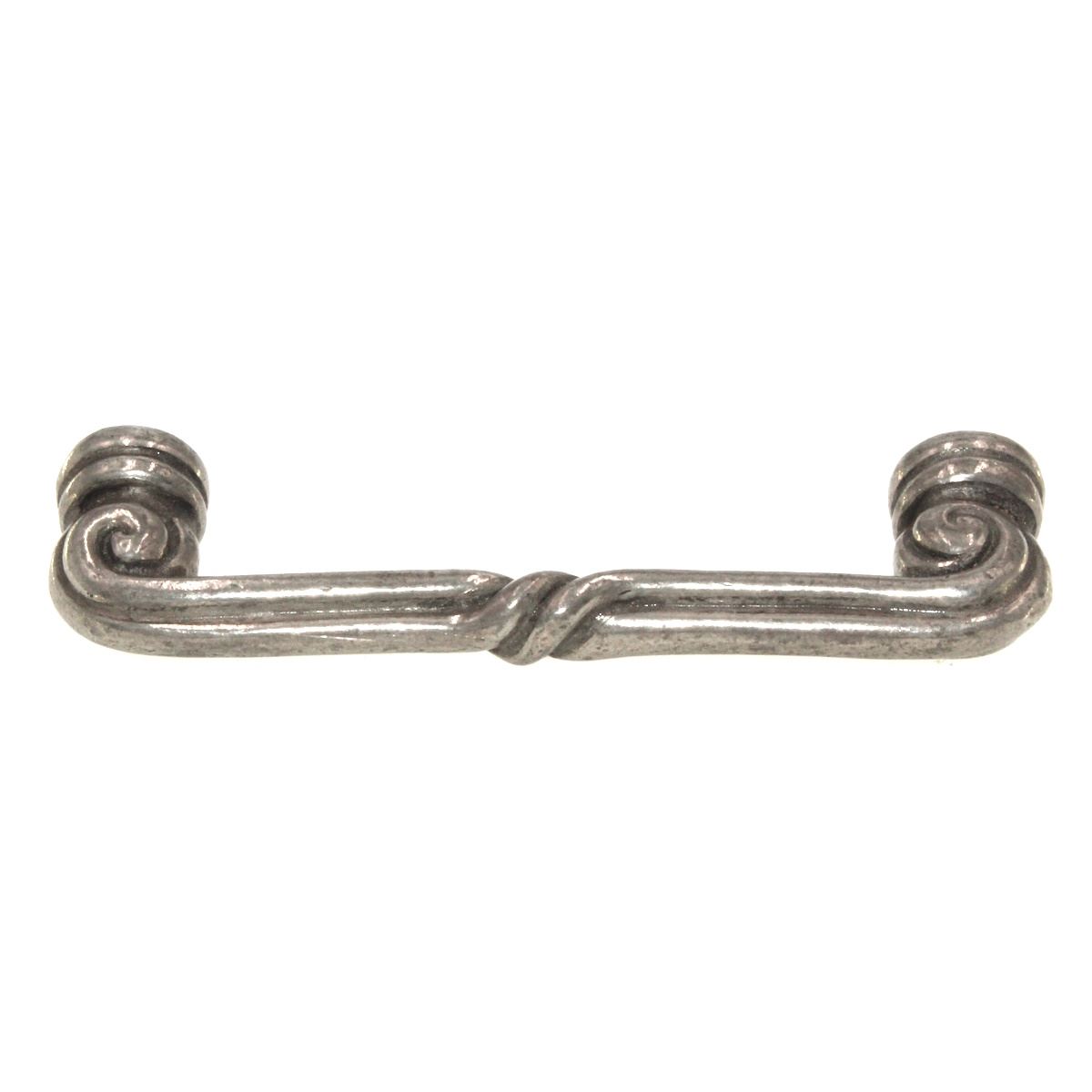 Anne at Home Mai-Oui 3" Ctr Twisted Metal Cabinet Arch Pull Pewter Bright 1027-8