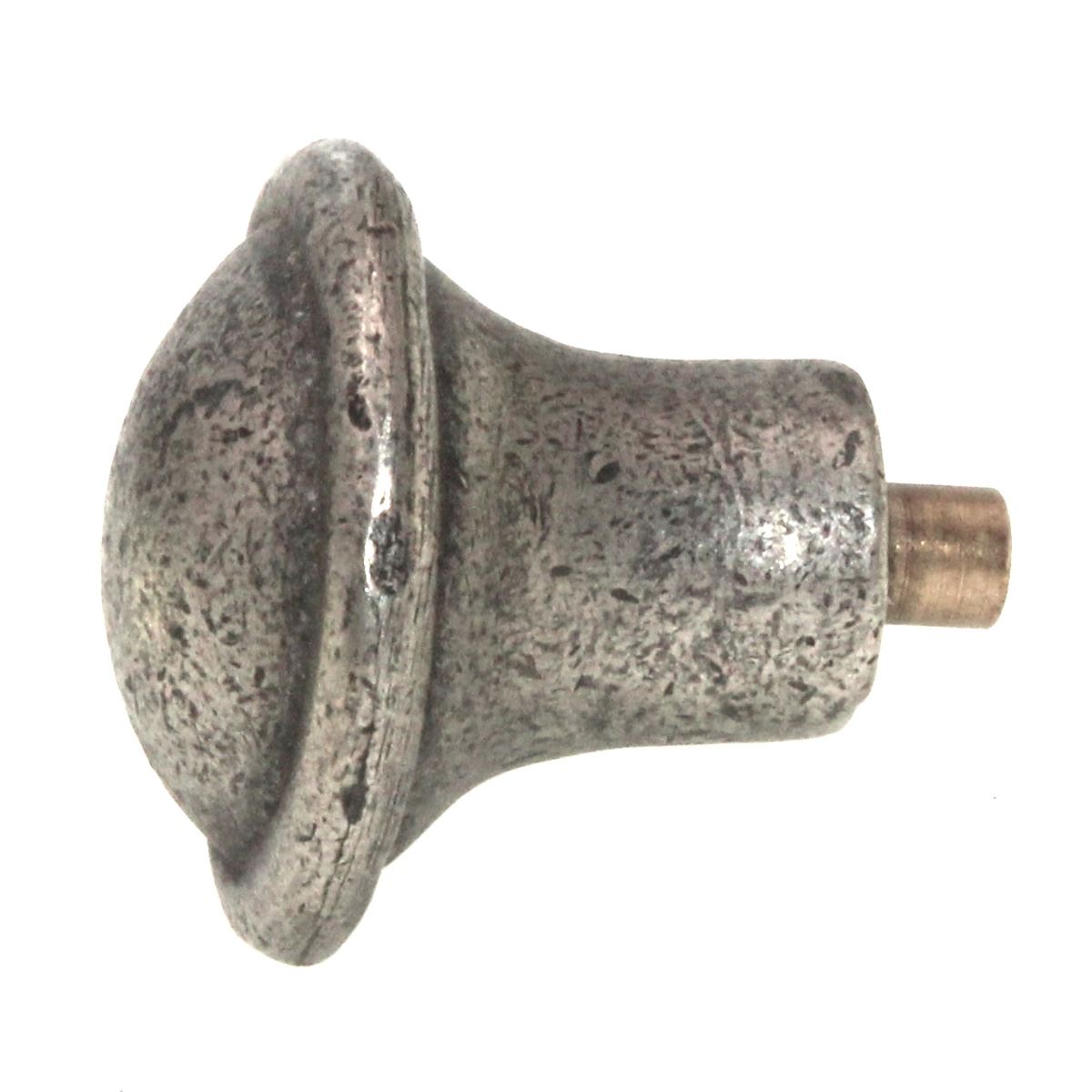 Anne at Home Une Grande Button 1 1/8" Artisan Cabinet Knob Pewter Matte 1045-1