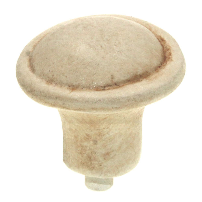 Anne at Home Une Grande Button 1 1/8" Cabinet Knob Weathered White 1045-17