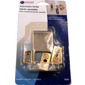 Hickory Hardware Polished Brass 2" Extended Lip Adjustable Door Strike 1046