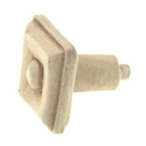 Anne at Home Artisan Square 1 1/8" Cabinet Knob Weathered White 1058-17