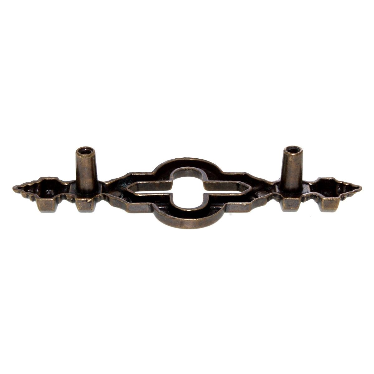 Ornamental Spanish Style Cabinet Bar Pull 3" Ctr Antique Brass 1088-AB