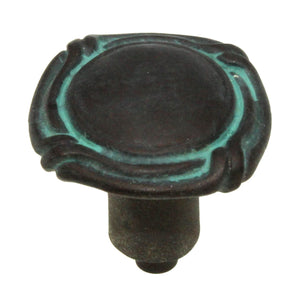 Anne at Home Artisan Mai Oui 1 1/8" Cabinet Knob Bronze with Verde Wash 1097-234