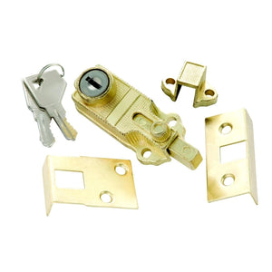 Hickory Hardware Polished Brass Keyed Cabinet Bolt Lock 1100