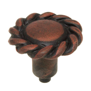Anne at Home Artisan Roguery Small 1 1/4" Rope Cabinet Knob Iron Red 1120-22