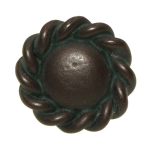 Anne at Home Artisan Roguery 1 1/4" Rope Cabinet Knob Bronze Verde Wash 1120-234