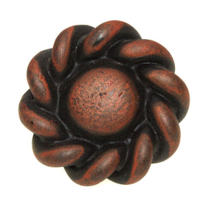 Anne at Home Artisan Roguery Large 1 5/8" Rope Cabinet Knob Iron Red 1121-22