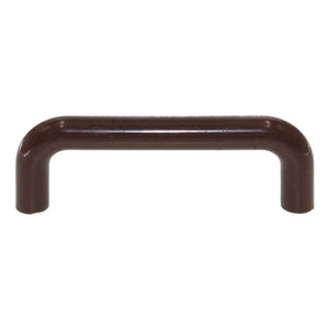 Brown Plastic Cabinet Wire Pull Handle 3" Ctr 1187-BRN