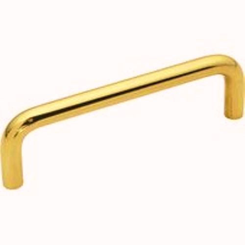 Showcase Polished Brass Cabinet or Drawer 3 1/2"cc Wire Pull Handle 12035-PB