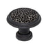 Laurey Churchill 1 1/8" Cabinet Knob Oil-Rubbed Bronze Black Leather 12097