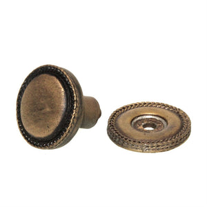 Anne at Home Artisan Marlowe Large 1 1/4" Rope Cabinet Knob Bronze Rubbed 1222-3