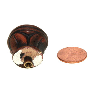 Anne at Home Nature Pompeii Small Plain 1" Leaf Cabinet Knob Iron Red 1243-22