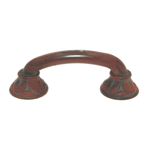 Anne at Home Hardware Pompeii 3" Ctr. Leaf Cabinet Arch Pull Iron Red 1249-22