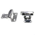 Pair Polished Chrome Partial Wrap Hinges 1/2" Overlay Self-Closing AP 1293-PCH