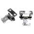 Pair Polished Chrome Partial Wrap Hinges 1/2" Overlay Self-Closing AP 1293-PCH