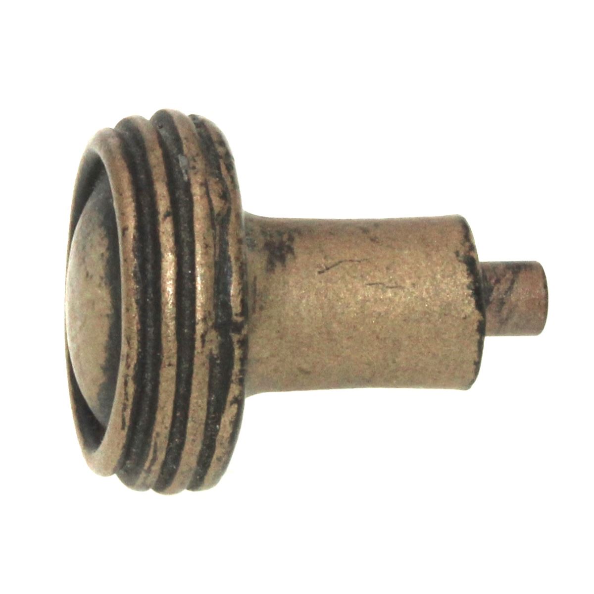 Anne at Home Rustic Sonnet Small 1" Ringed Cabinet Knob Antique Gold 1300-21