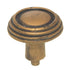 Anne at Home Rustic Sonnet Large 1 1/4" Ringed Cabinet Knob Antique Gold 1302-21