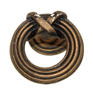 Anne at Home Rustic Sonnet 1 5/8" Ribbon & Reed Ring Pull Antique Gold 1303-21