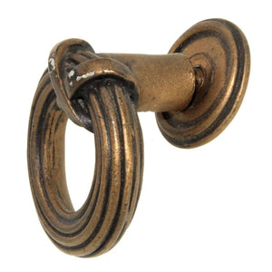 Anne at Home Rustic Sonnet 1 5/8" Ribbon & Reed Ring Pull Antique Gold 1303-21
