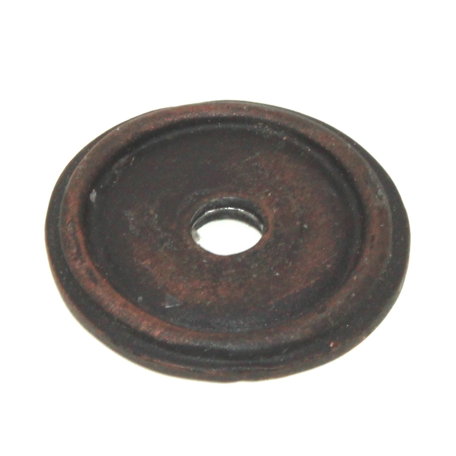 Anne at Home Rustic Sonnet 1" Cabinet Knob Backplate Antique Copper 1305-16