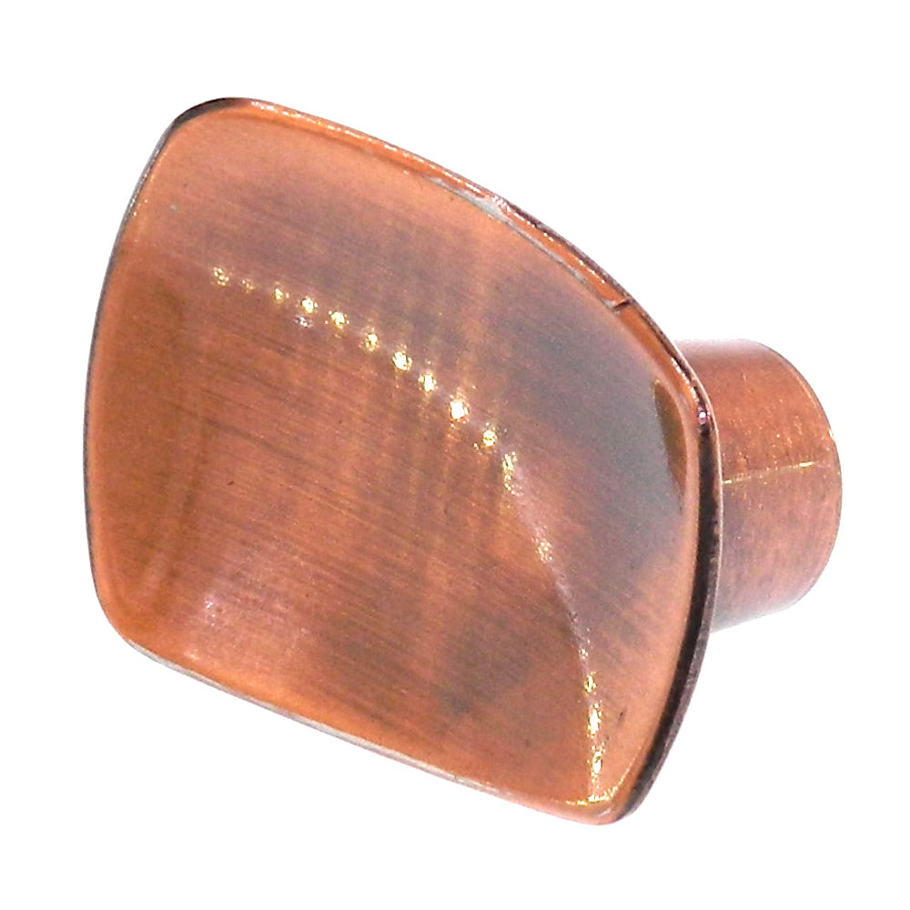 Vintage Washington Solitaire Satin Bronze Trapezoid Cabinet Knob 1321R-CC