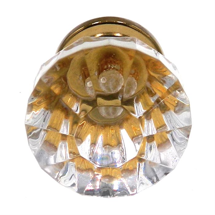 Amerock Advantage Clear Solid Brass 1 1/4" Round Cabinet Knob 14303CBB