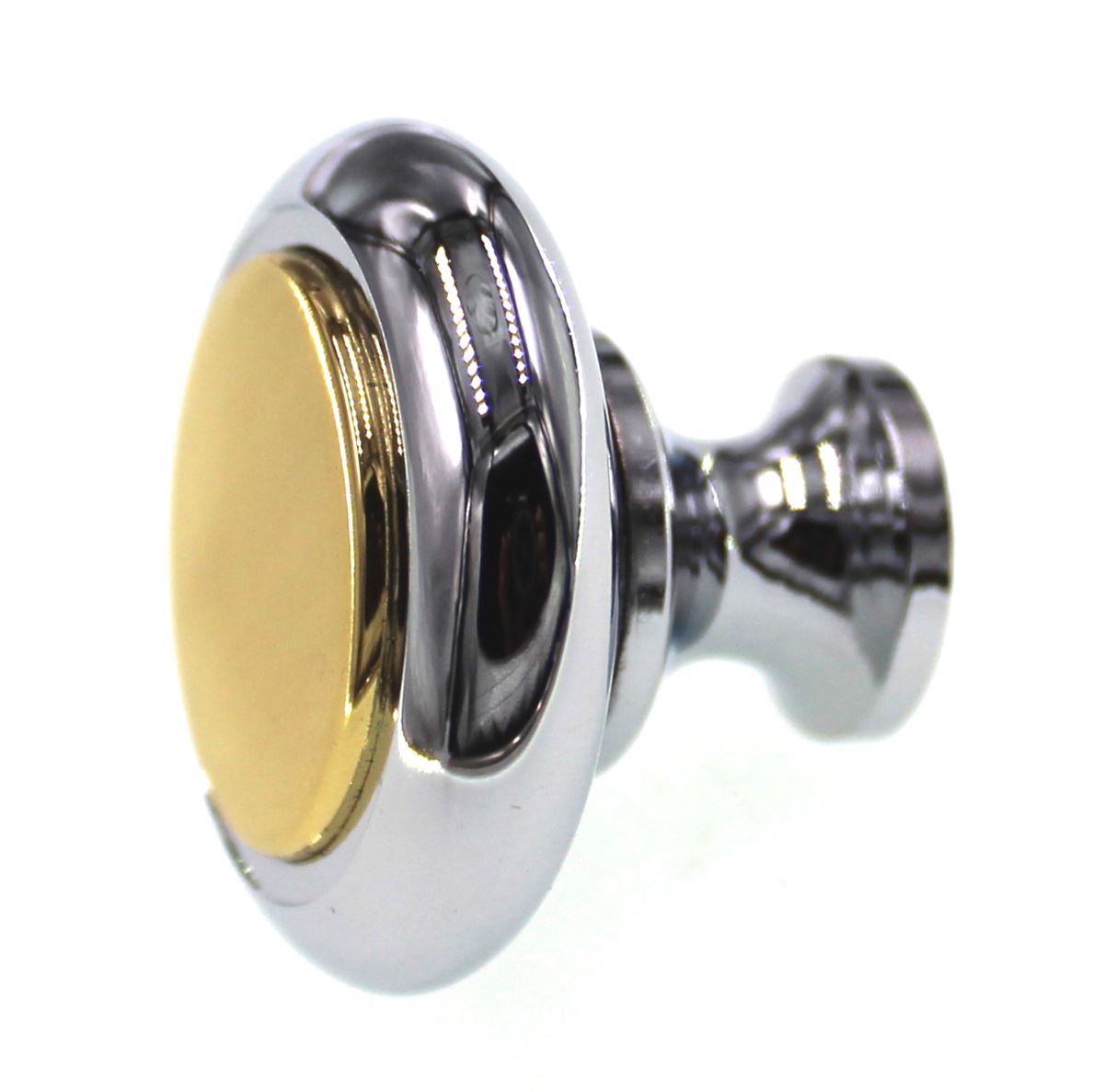 Amerock Allison 14353CHB 1 1/4" Polished Chrome Brass Flat Top Cabinet Knob