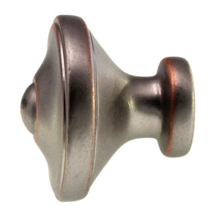 Schaub And Company 1 1/4" Button Cabinet Knob Distressed Nickel Copper 151-DNC