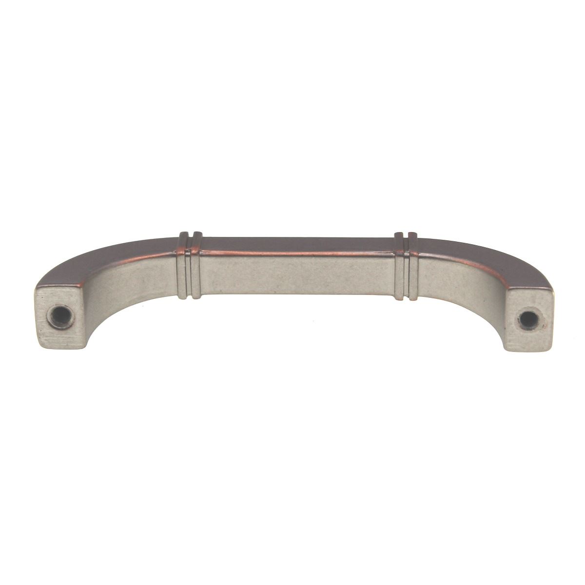 Schaub Charlevoix Arch Pull 3 3/4" (96mm) Ctr Distressed Nickel Copper 152-DNC