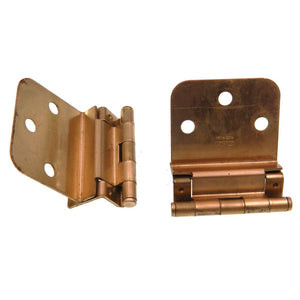 Pair of Stanley Satin Bronze 3/8" Inset Partial Wrap Loose Pin Hinges 1535-A5