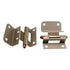 Pair of Stanley Bright Brass 3/4" Inset Partial Wrap Brass Capped Hinges 1545