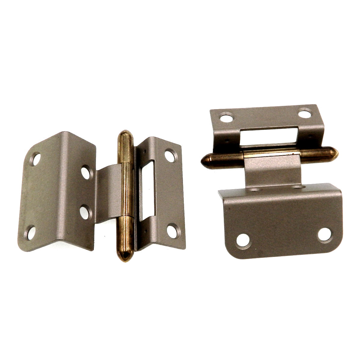 Pair of Stanley Bright Brass 3/4" Inset Partial Wrap Brass Capped Hinges 1545