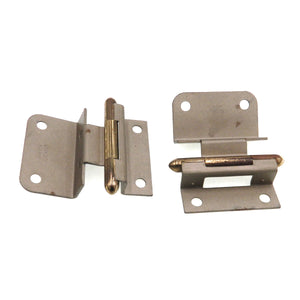 Pair of Stanley Bright Brass 5/8" Inset Partial Wrap Brass Capped Hinges 1545