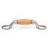 Tirador Laurey de cromo satinado con centro de madera de roble de 3 "cc 15534