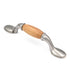 Tirador Laurey de cromo satinado con centro de madera de roble de 3 "cc 15534