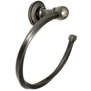 Anne at Home Industrial Une Grande Button Bath Towel Ring Bronze Rubbed 1563-1