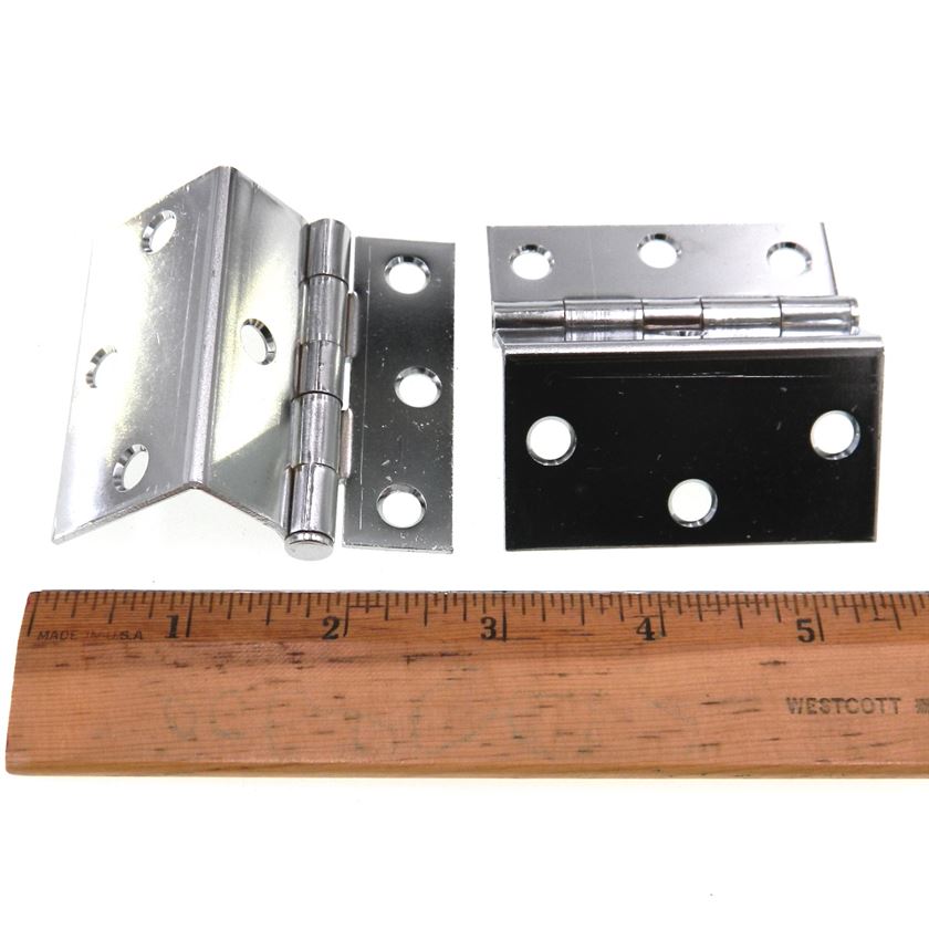 Pair Stanley Polished Chrome Mortise Full Inset Hinges For 3/4" Door 1585-26